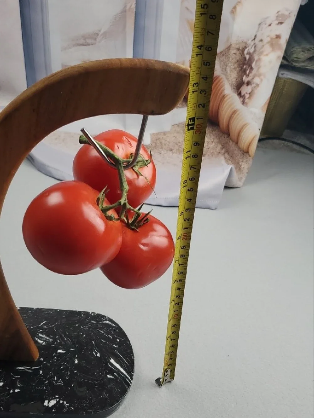 Banana Tree Hanging Fruit Holder With Marble Base